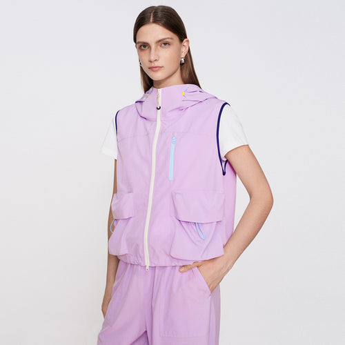 Soft Mist Purple Outdoor Cargo Vest