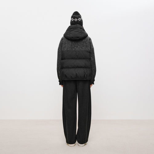 Black Sesame Spliced Down Jacket
