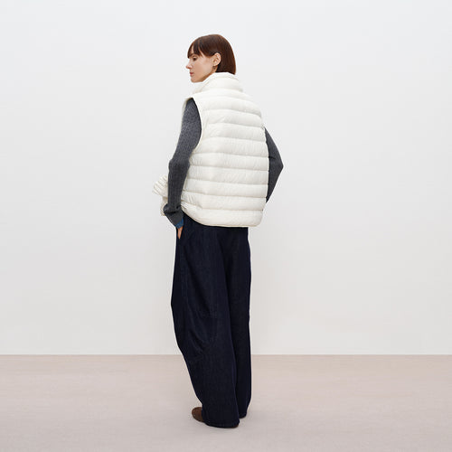Ribbed Down Vest