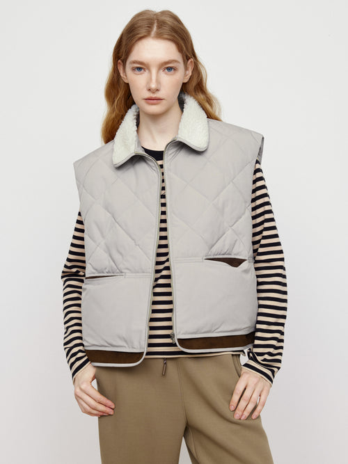 Oat Latte Down Tank Top