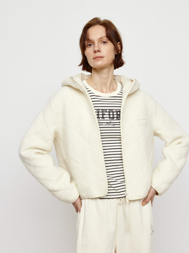 Cream Waffle Jacket