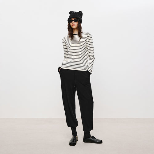 Black & White Fine Stripe Sweater