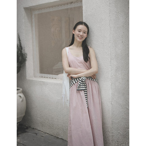 Ballet Knit & Woven Stripe Dress