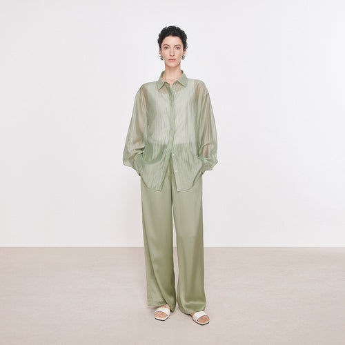 Misty Sheer Tie Blouse