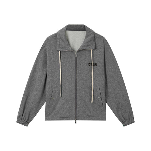 Smocked Stand Collar Jacket