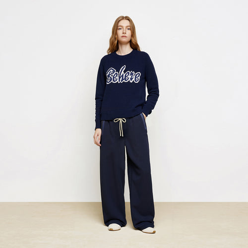 Tibetan Blue Milk Embroidered Pants