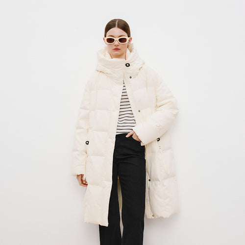 Cloud White Long Down Jacket