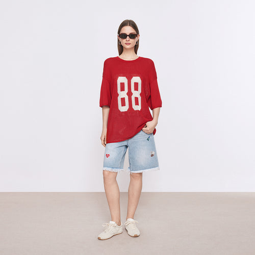 Sun-Dried Tomato Red Sweater
