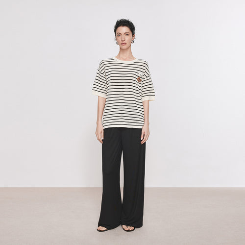 Striped Cat Knit Tee