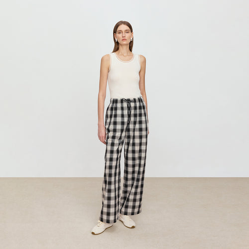 Black & White Vintage Plaid Pants