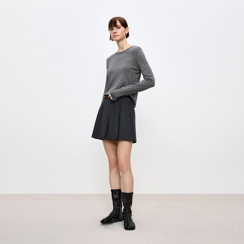 MIU-Style Pleated Skirt