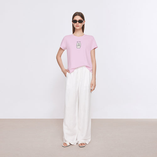 Relaxed White Linen Pants