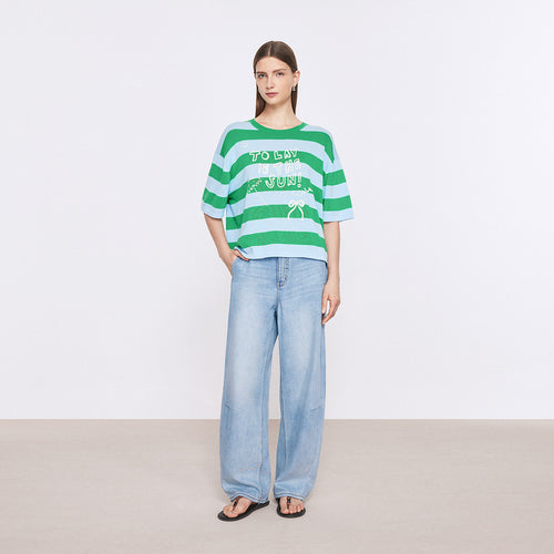 Sea Salt Stripe Knit T-shirt