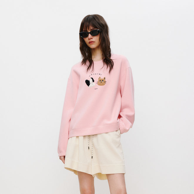 Meow Woof Cotton Candy Sweatshirt