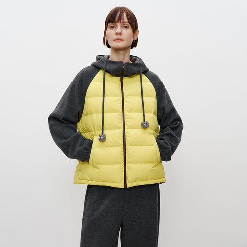 Grey & Yellow Down Jacket