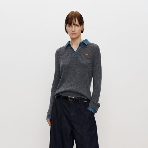 Oreo Mock-Layer Sweater