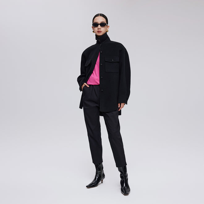 Wool Cashmere Shirt Coat