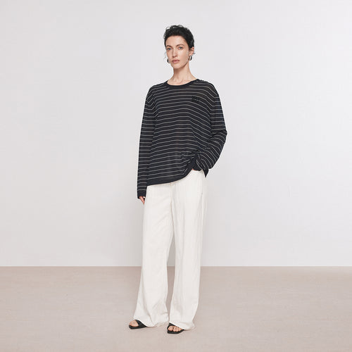 Relaxed Straight White Pants