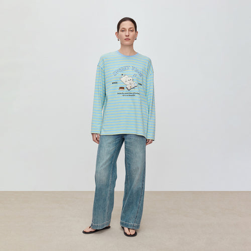 Early Spring Striped Long Sleeve Tee