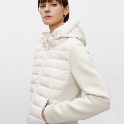 Hoodie-Panel Down Jacket