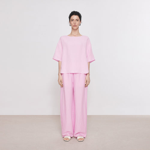 Blush Pink Linen Pants