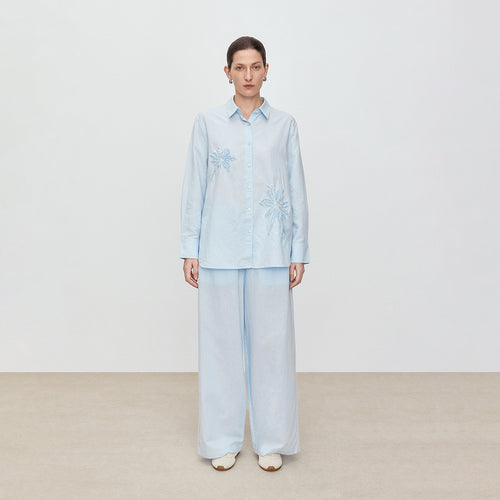 Sea Salt Blue Linen Shirt
