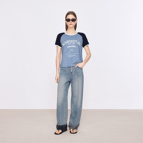 Edgy Patchwork Denim Pants
