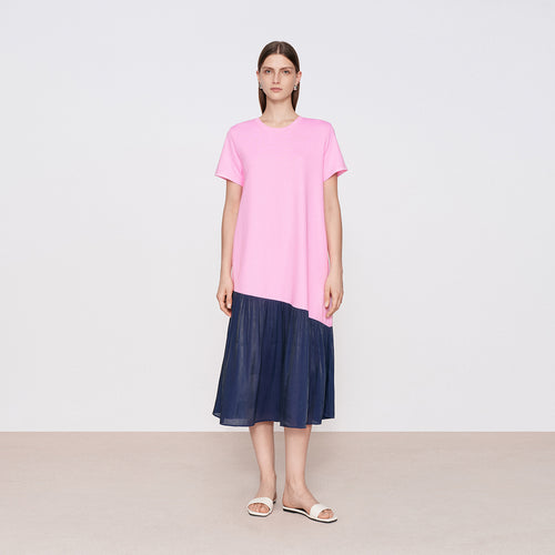 Blush Pink Color-Block Dress