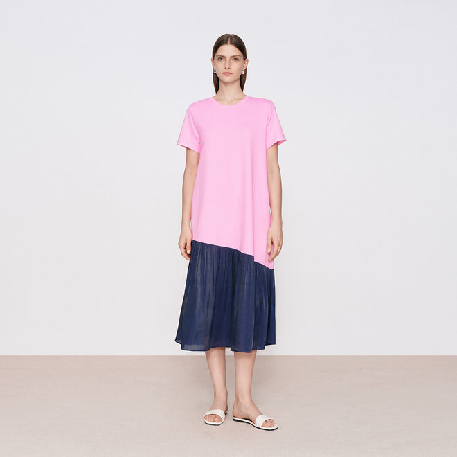 Blush Pink Color-Block Dress