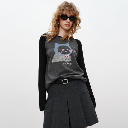 U.dengdeng Hooded Cat Tee