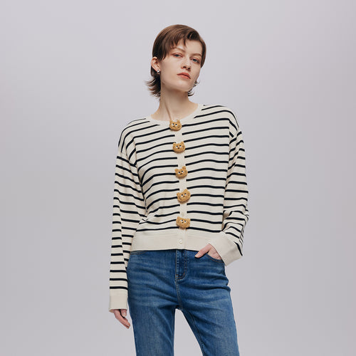 U-Cat Striped Cardigan