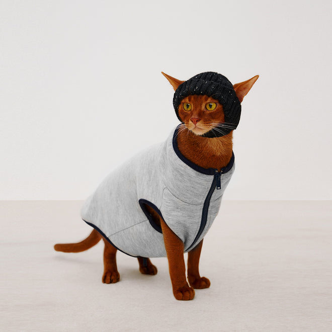 Cat Fleece Zip-Up Hoodie