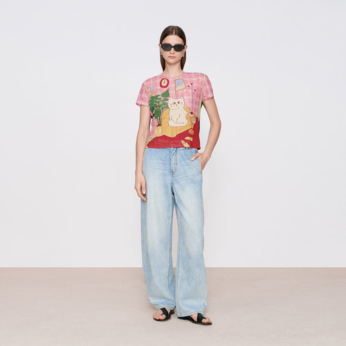 Decorative Mesh T-Shirt