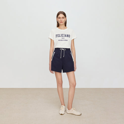 Deauville Blue Color-Block Shorts