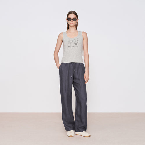 Hemp Pleated Pants