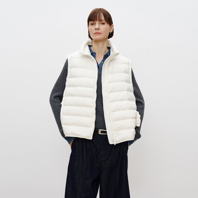 Ribbed Down Vest
