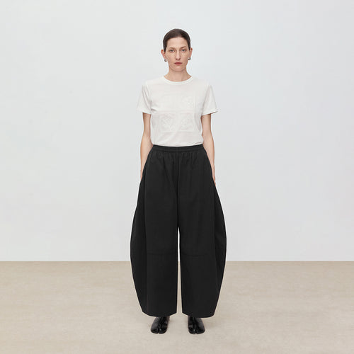 Black Relaxed Balloon Pants