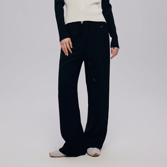 Draped Suit Wide Leg Pants