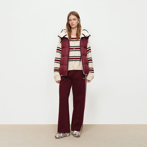 Wine Stained Cherry Double-Sided Down Vest