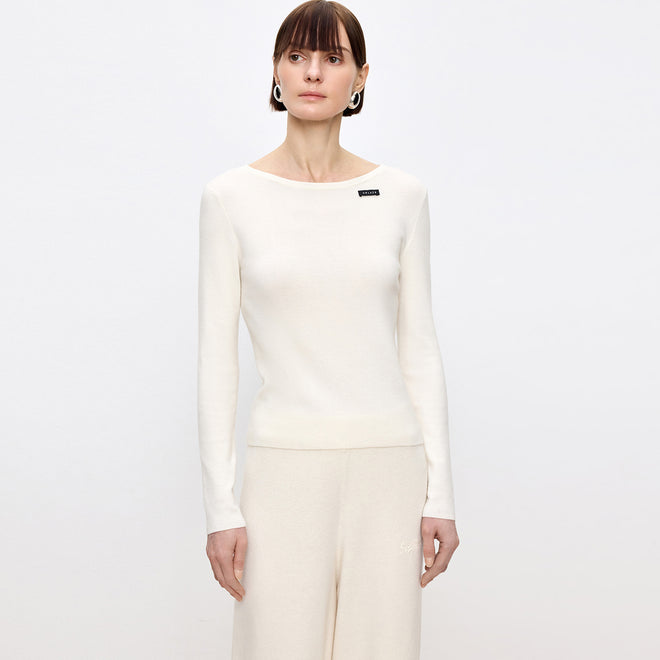 Cloud Coconut Off-Shoulder Sweater
