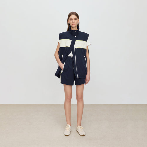 Deauville Blue Color-Block Vest