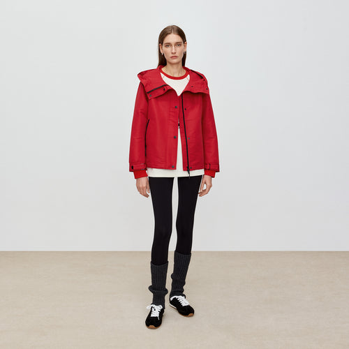 Lucky Red Windproof Hard Shell Trench Coat