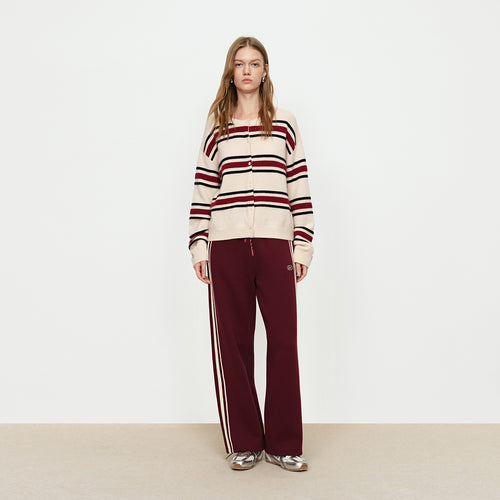 Wine Stained Cherry Straight Leg Pants