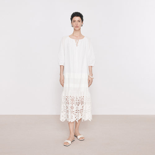 Summer Vacation Embroidered Dress