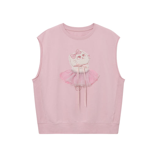 Ballet Cat Sleeveless Vest