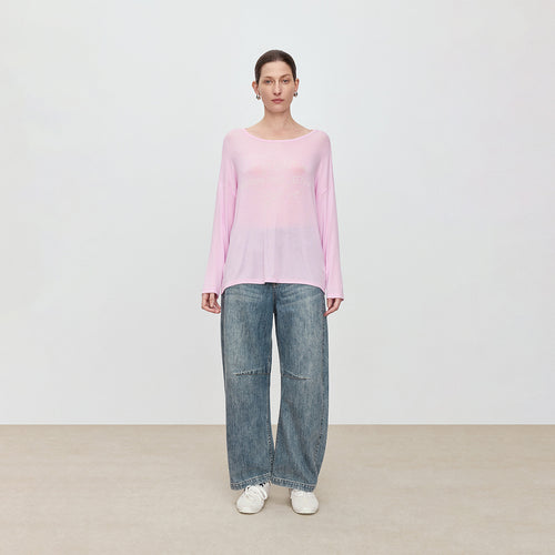 Blush Pink Long Sleeve Tee