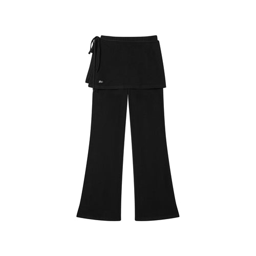 Detachable Overlay Flare Pants