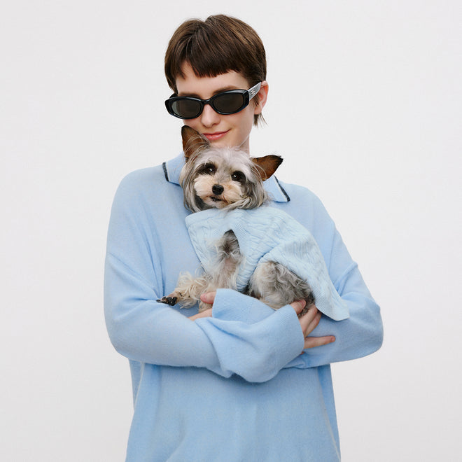 Baby Blue Pet Sweater