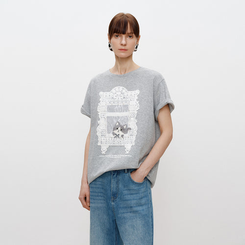 Cat in the Lace Window Tee
