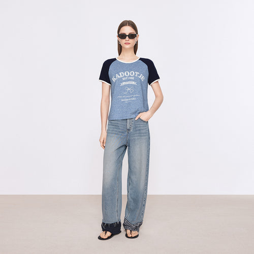 Deep Sea Raglan Trim T-Shirt